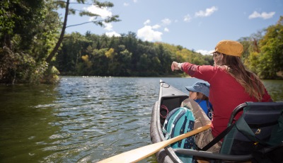 Canoeing on Stewart Lake