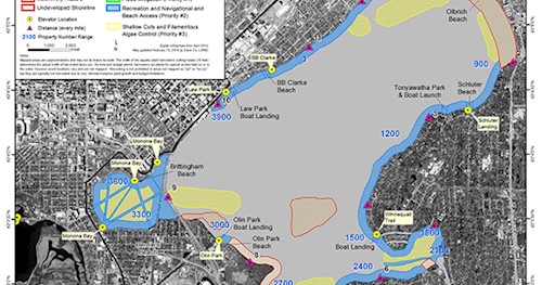 Monona Aquatic Plant Management Plan Map