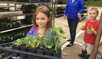 Volunteers helping at Plant Dane Native Plant Sale