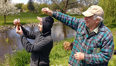 Water quality monitoring volunteers